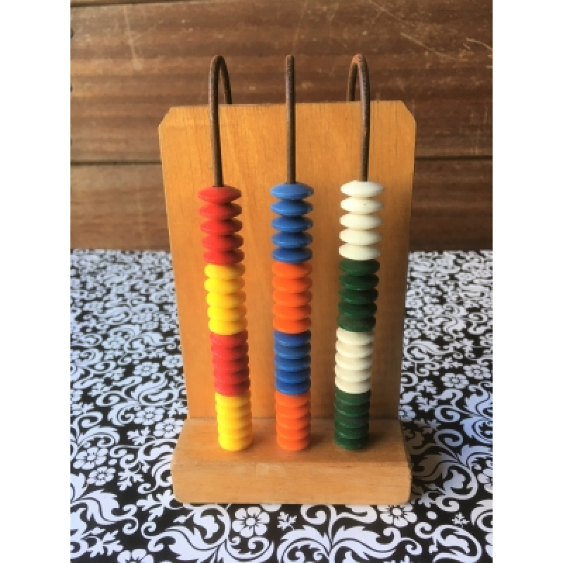 Vintage telraam uit de basisschool